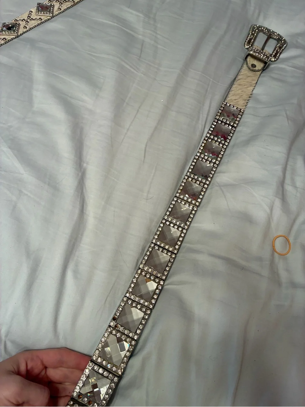 Crystal Embellished Women’s Belt - Silver